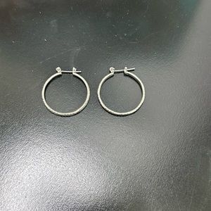Silver Hoop Earrings - Medium Size